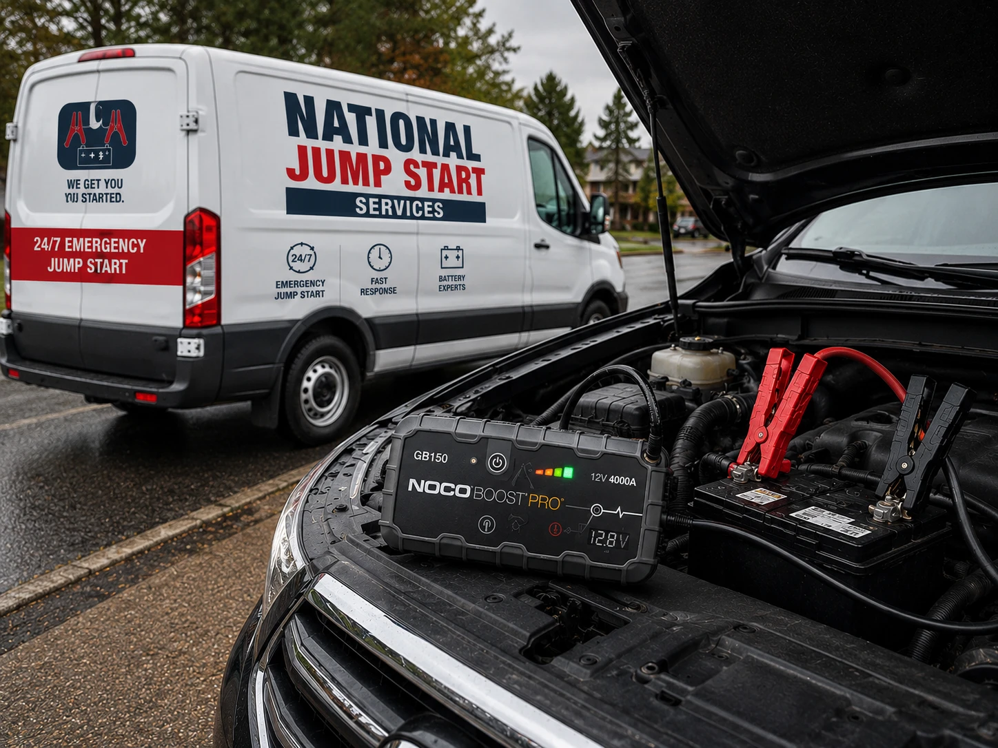 Jump start Sheffield mobile battery booster service from National Jump Start Services